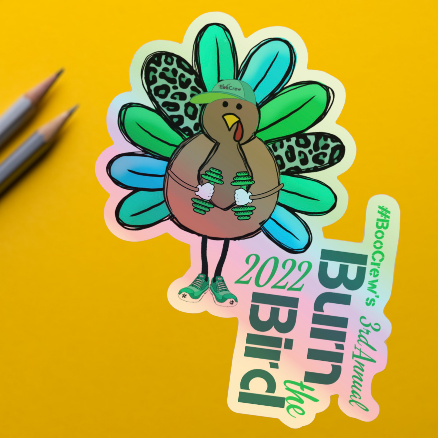 Burn the Bird Holographic Sticker